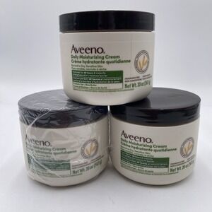 Lot Of 3 Aveeno Daily Moisturizing Cream with Prebiotic Oat & Shea Butter 20oz